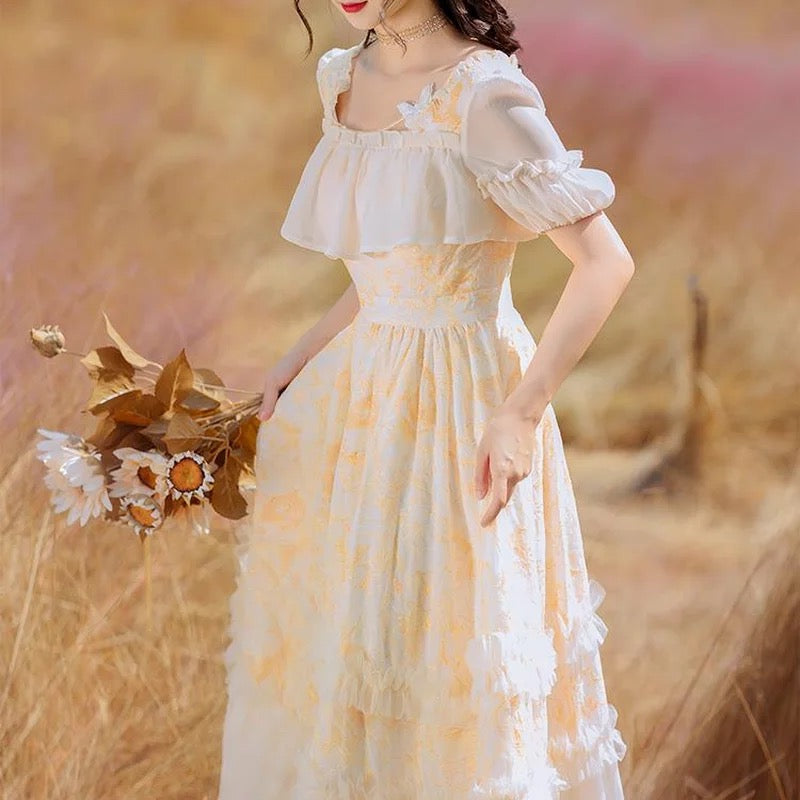 Butterfly Sunflight Princess Cottagecore Fairy Dress 