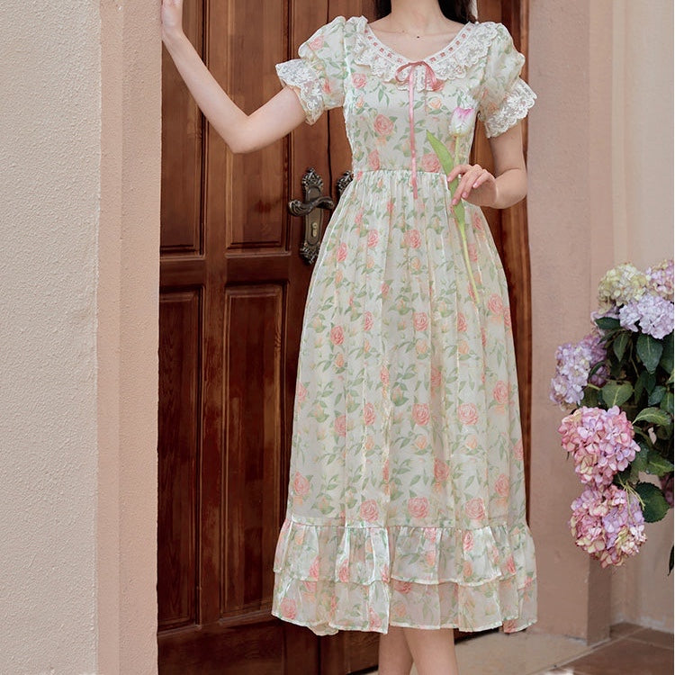 Cabbage Rose Shabby Chic Cottage Fairy Dress 