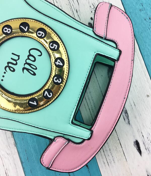 Call Me Telephone Bag in Mint Icecream 