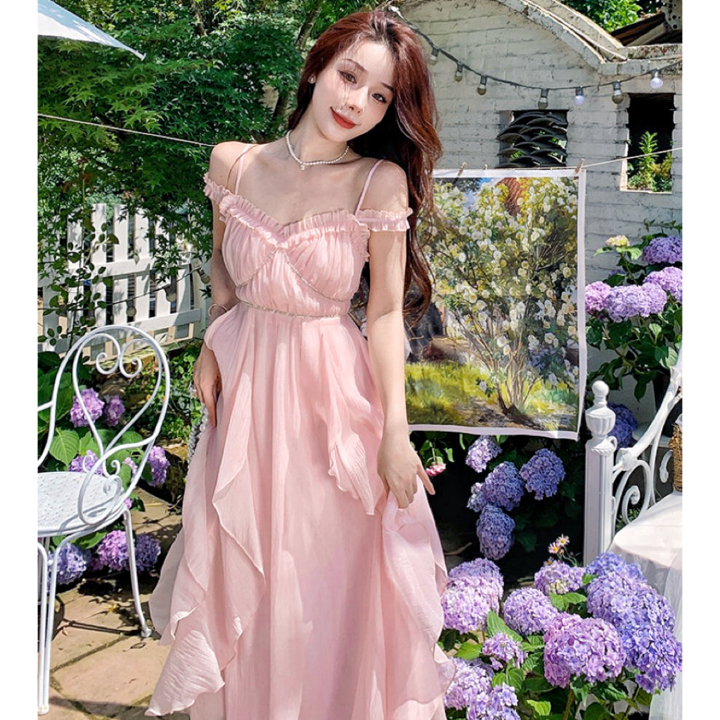 Pastel Pink Soft Girl Aesthetic Fairy Dress Fairycore Princesscore