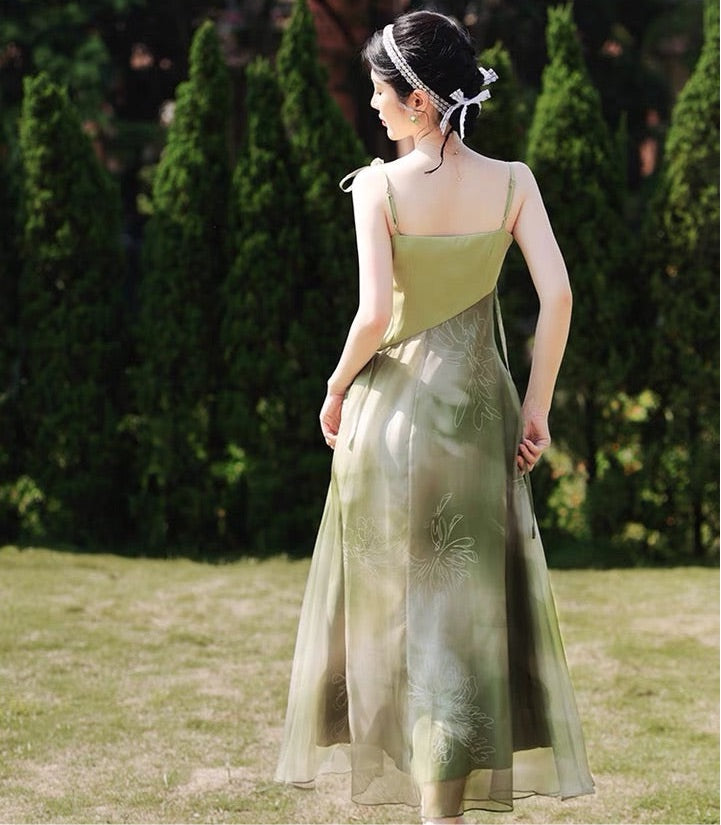 Cedar Field Green Witch Slip Dress 