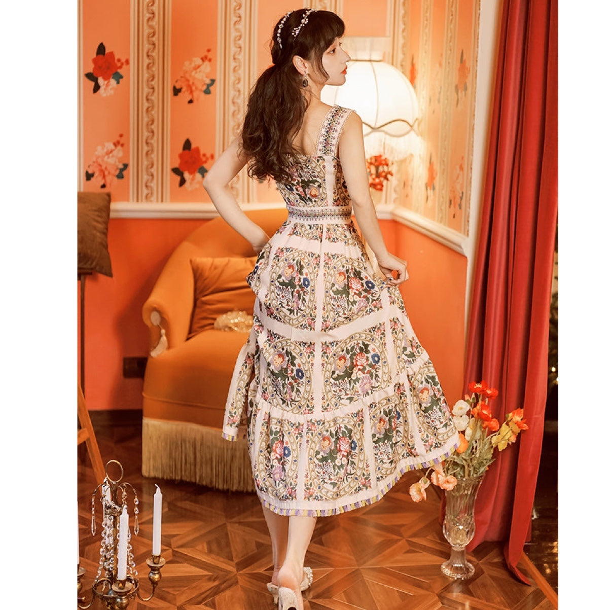 Colette French-Chateau Style Romantic Cottagecore Dress 