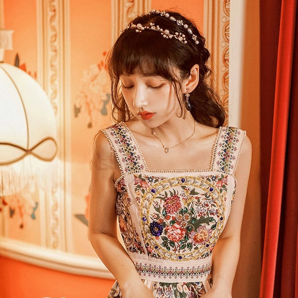 Colette French-Chateau Style Romantic Cottagecore Dress 
