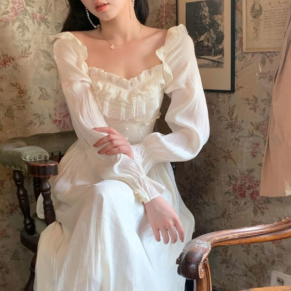 Corona Enchanted Romantic Academia Vintage-style Dress 