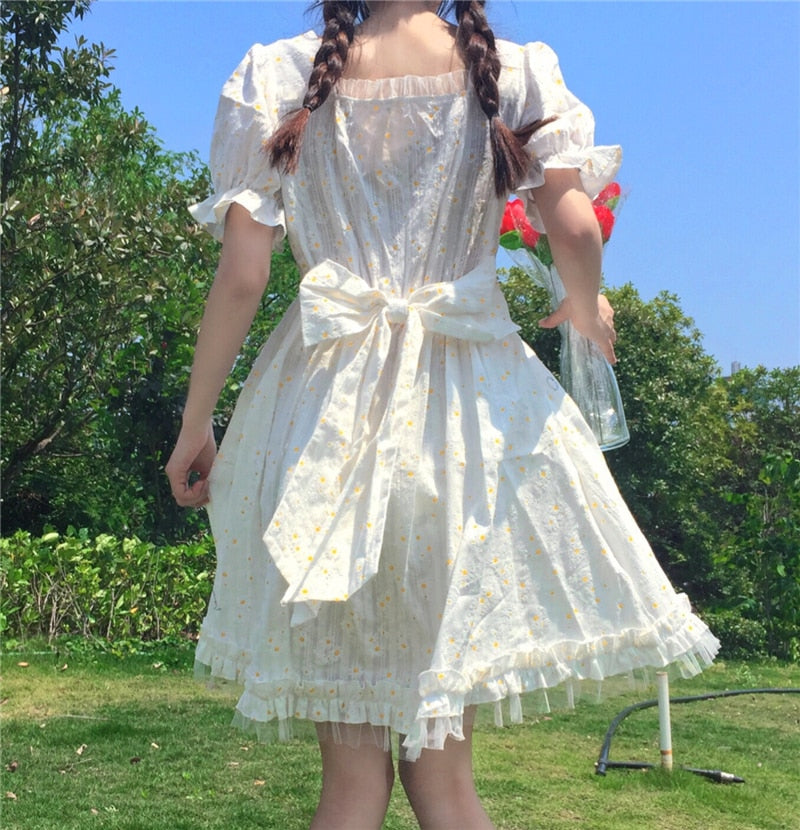 Daisy Kawaii Princess Short Sleeve Summer Dolly Dress 