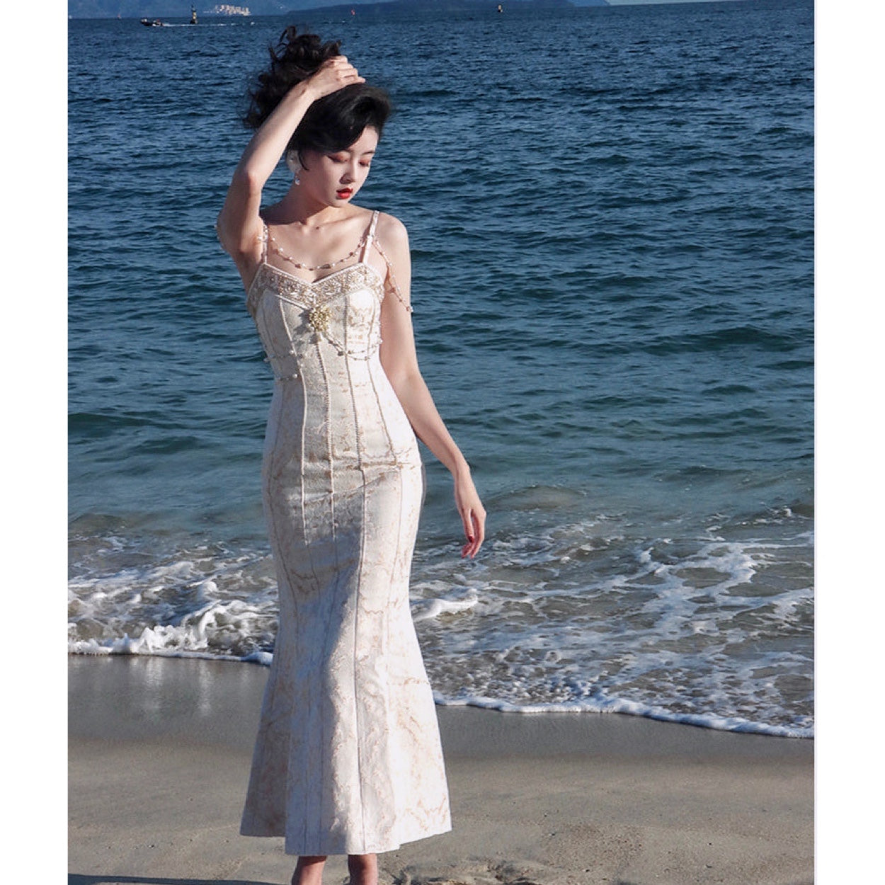 princess pearl dress Simple But Elegant Dream Princess Wedding Dress Sparkly With Pearls 42