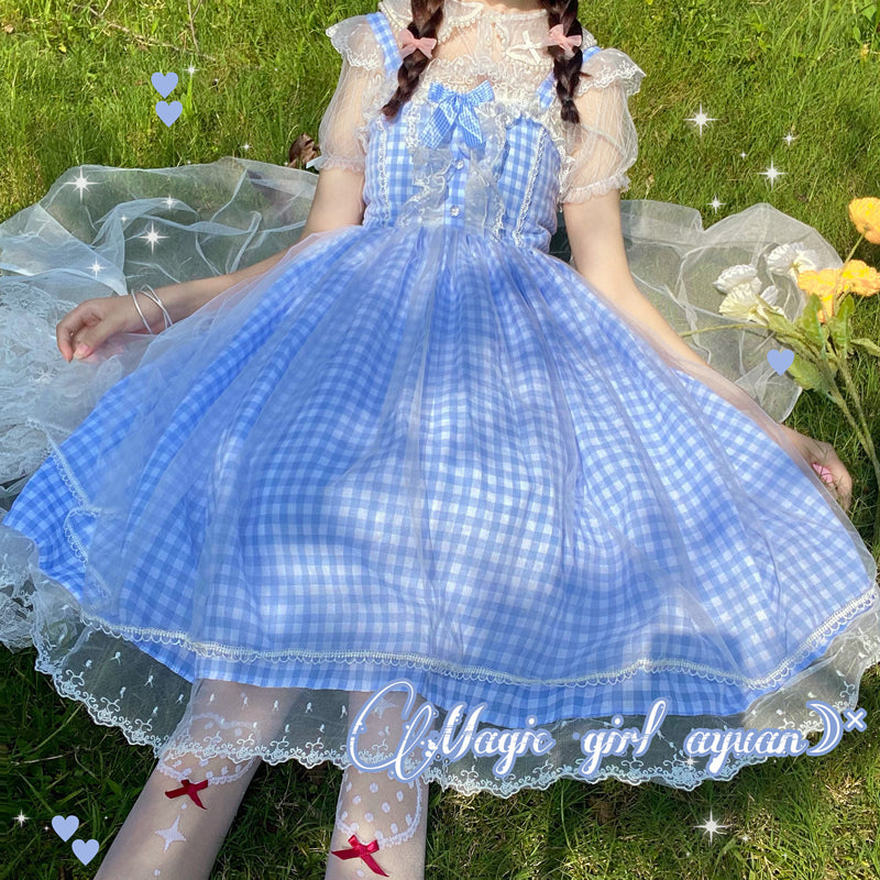 Dorothy Plaid Kawaii JKS Lolita Dress 
