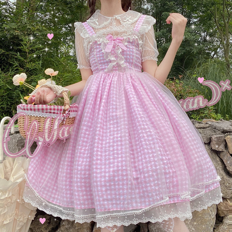 Dorothy Plaid Kawaii JKS Lolita Dress 
