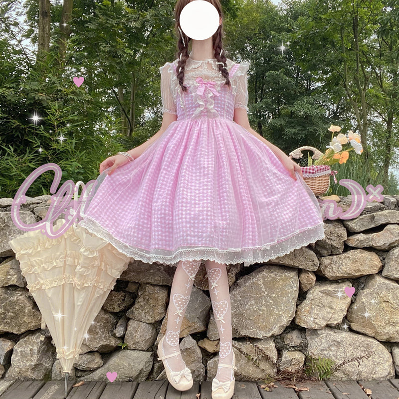 Dorothy Plaid Kawaii JKS Lolita Dress 