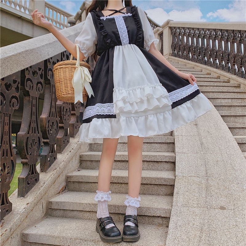 Eli Blossom Frilly Short Sleeve Kawaii Princess Lolita Dress 