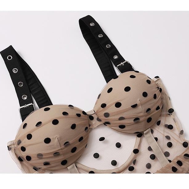 Eve Vintage-style Polka Dot Skirted Swimsuit Bathing Suit 