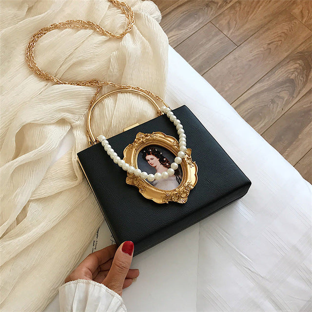 Femme Marquess Aesthetic Bag with Pearls 