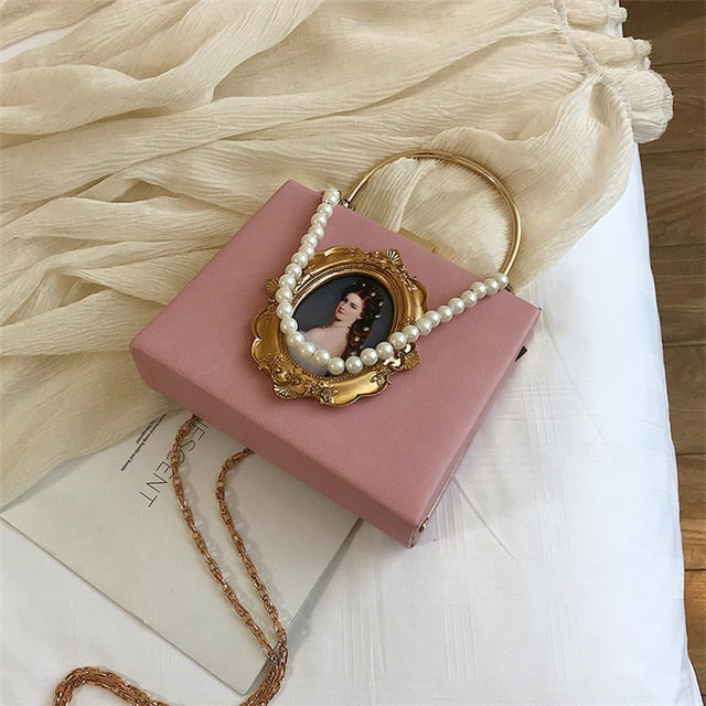 Femme Marquess Aesthetic Bag with Pearls 