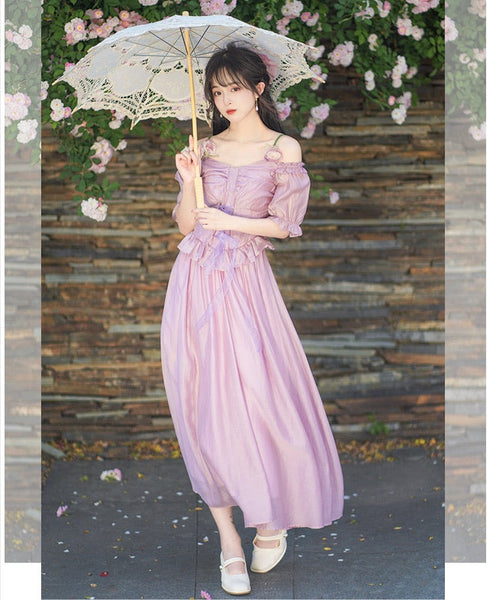 Fiona Lilac Romantic Royalcore Princess Dress 