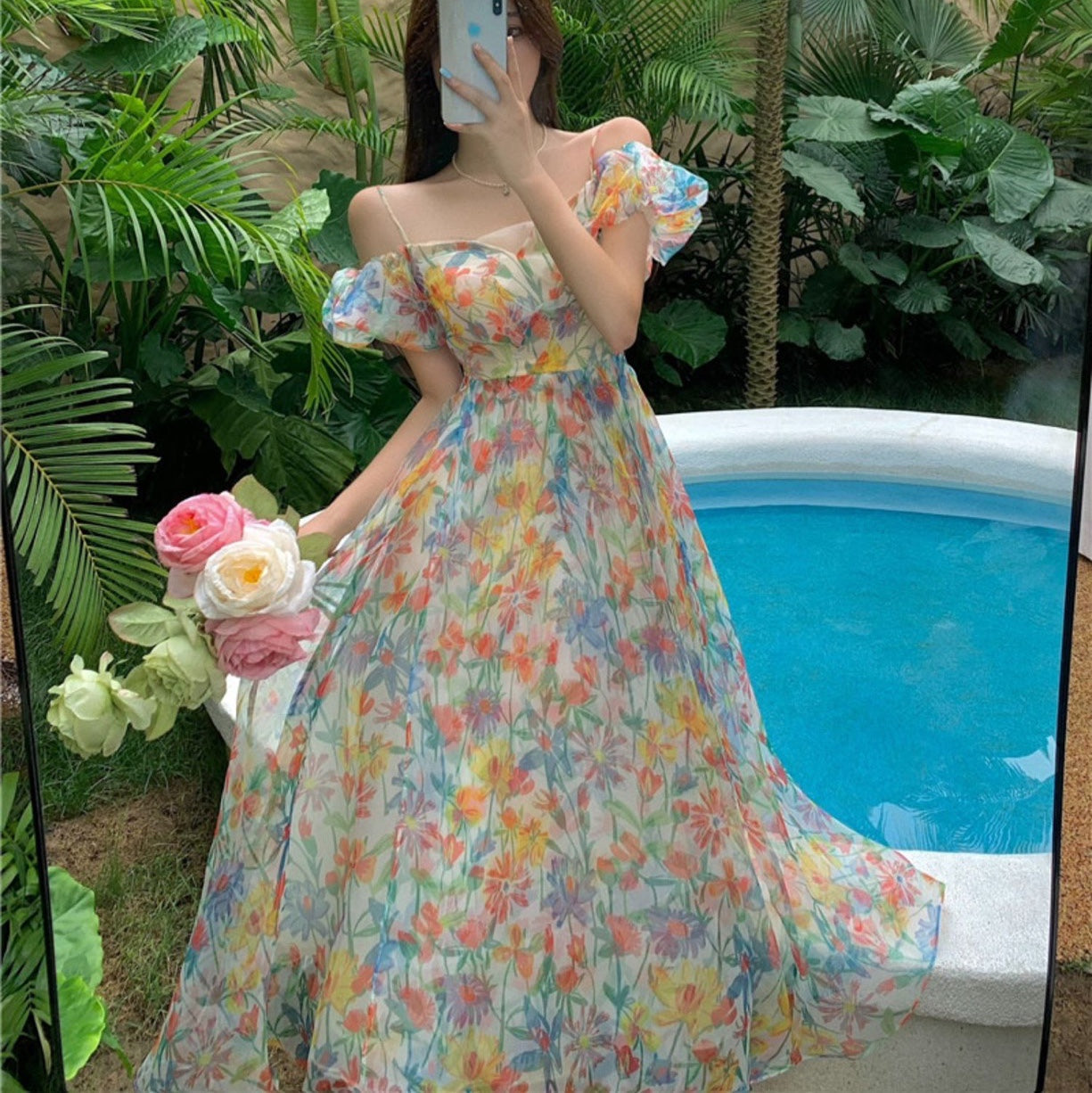 Floriana Fairycore Princess Dress Flower Fairy Princesscore Dresses