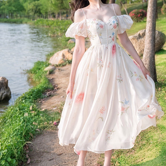 Romantic Fairycore Flower Corset Fairytale Dress Fairy Dress Royalcore Romantic Fairycore Flower Corset Fairytale Dress Fairy Dress Royalcore