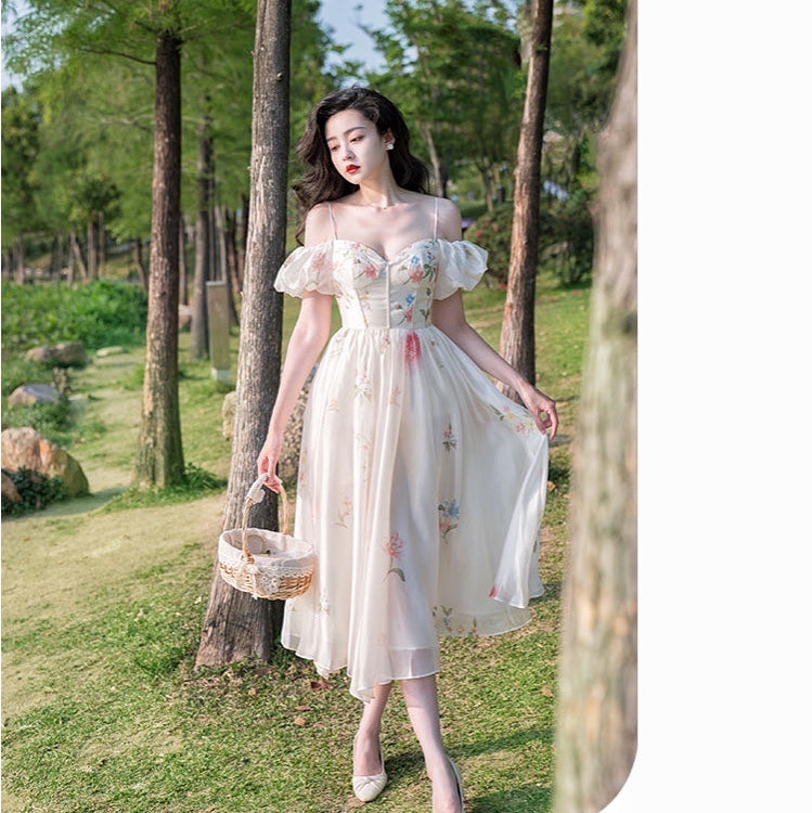 Romantic Fairycore Flower Corset Fairytale Dress Fairy Dress Royalcore Romantic Fairycore Flower Corset Fairytale Dress Fairy Dress Royalcore