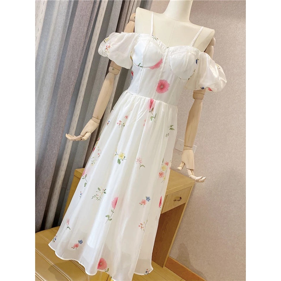 Romantic Fairycore Flower Corset Fairytale Dress Fairy Dress Royalcore Romantic Fairycore Flower Corset Fairytale Dress Fairy Dress Royalcore