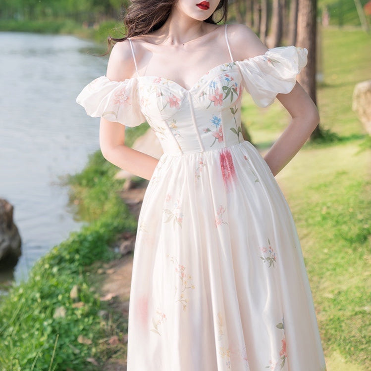 Romantic Fairycore Flower Corset Fairytale Dress Fairy Dress Royalcore
