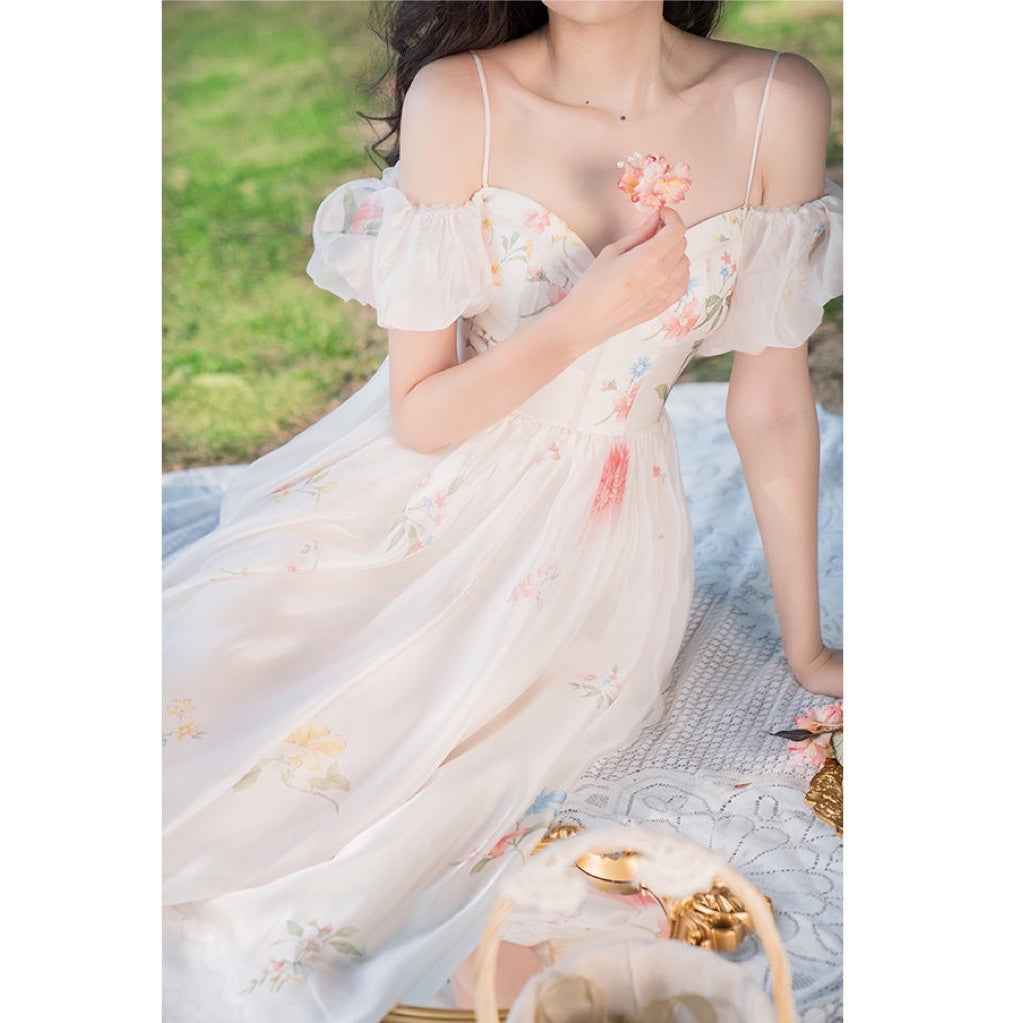 Romantic Fairycore Flower Corset Fairytale Dress Fairy Dress Royalcore Romantic Fairycore Flower Corset Fairytale Dress Fairy Dress Royalcore