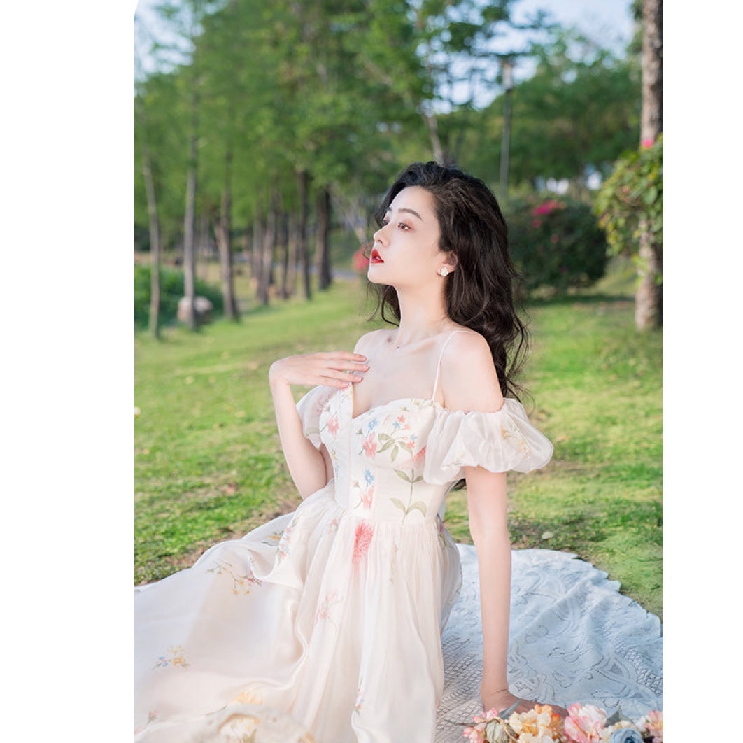 Romantic Fairycore Flower Corset Fairytale Dress Fairy Dress Royalcore Romantic Fairycore Flower Corset Fairytale Dress Fairy Dress Royalcore