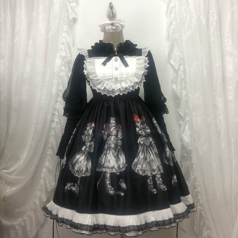 Gothic Doll Dark Angel Gothic Lolita JSK Dress at Deer Doll Lolita Shop Gothic Doll Dark Angel Gothic Lolita JSK Dress at Deer Doll Lolita Shop