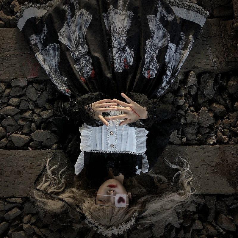 Gothic Doll Dark Angel Gothic Lolita Sleeveless JSK Dress 