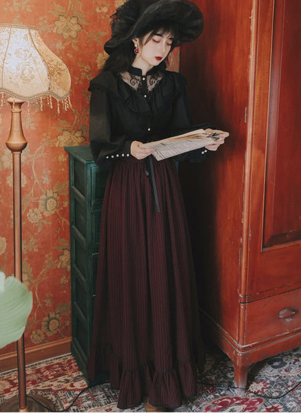 In The Witching Hour Witchy Academia Gothic Dress Set 