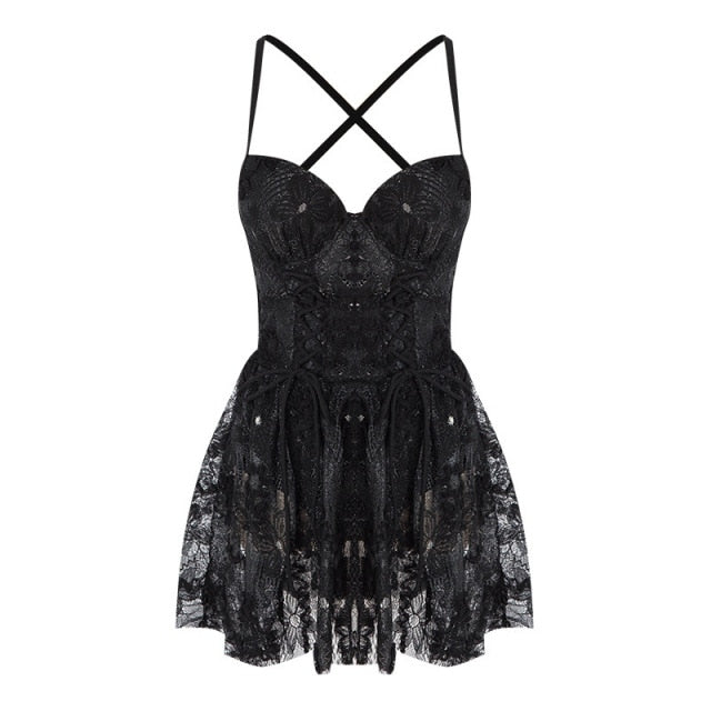 Island Glow Lace Fairy Skirted Swimsuit Bathing Suit 