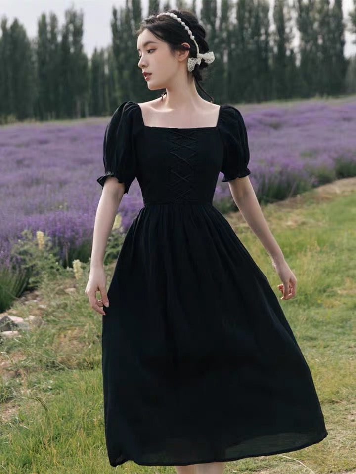Witchy Academia Victorian Dark Fairy Dress Witchcore Vintage Witch Dress