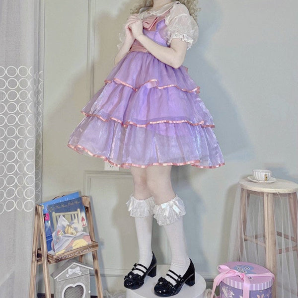Blue Princess Soft Girl Aesthetic Kawaii Lolita Lingerie Set