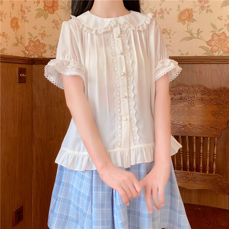 Kawaii Princess Short Sleeve Lolita Blouse 