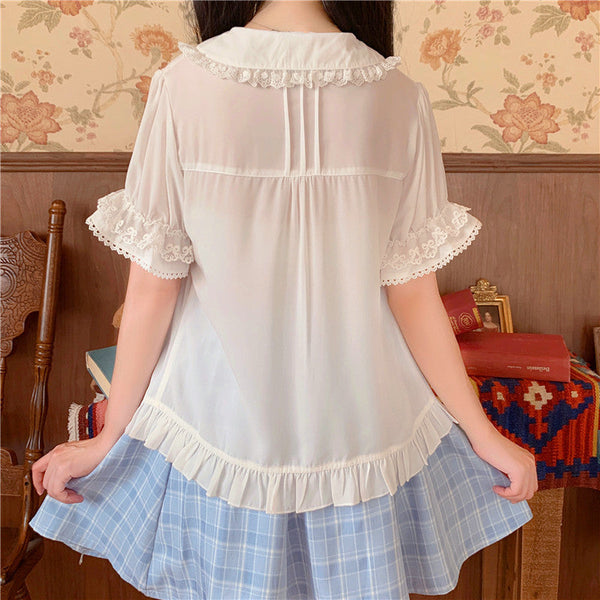 Kawaii Princess Short Sleeve Lolita Blouse 