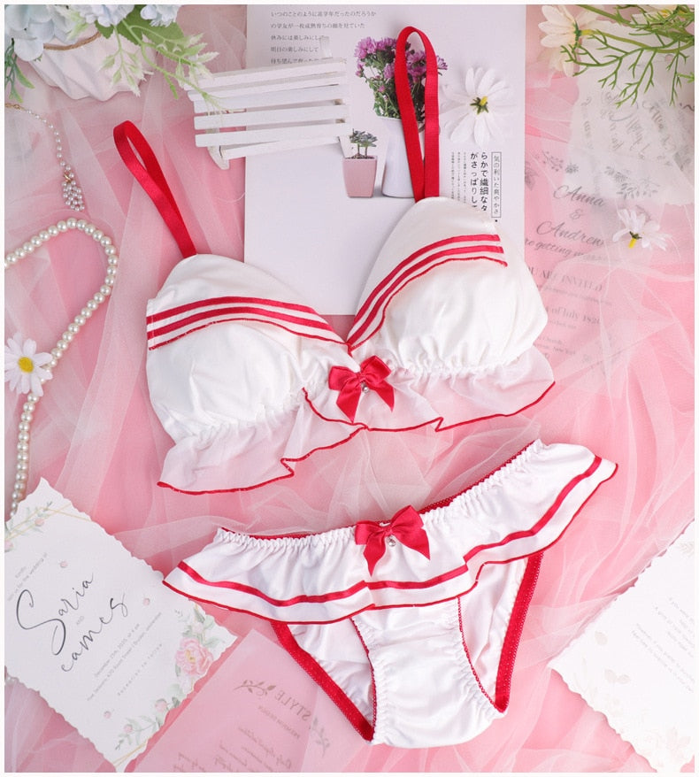 Kawaii Pink Lolita Anime Lingerie Set - Kawaii Fashion Shop