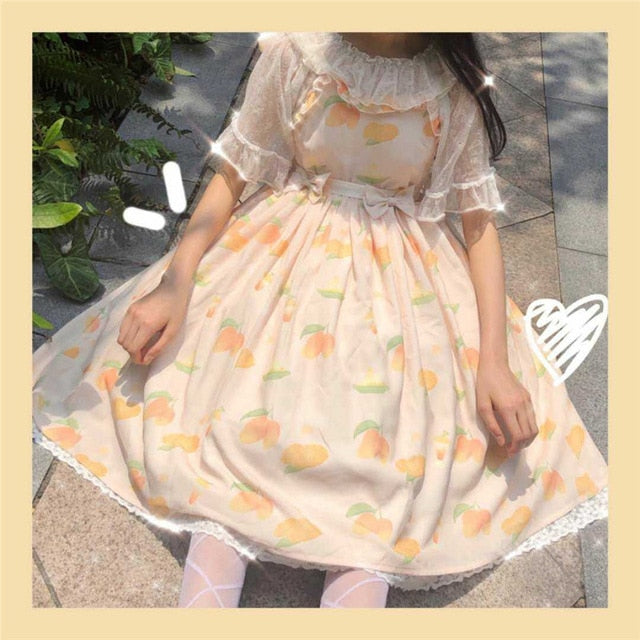 Kawaii Waterfruit JSK Sleeveless Lolita Dress 