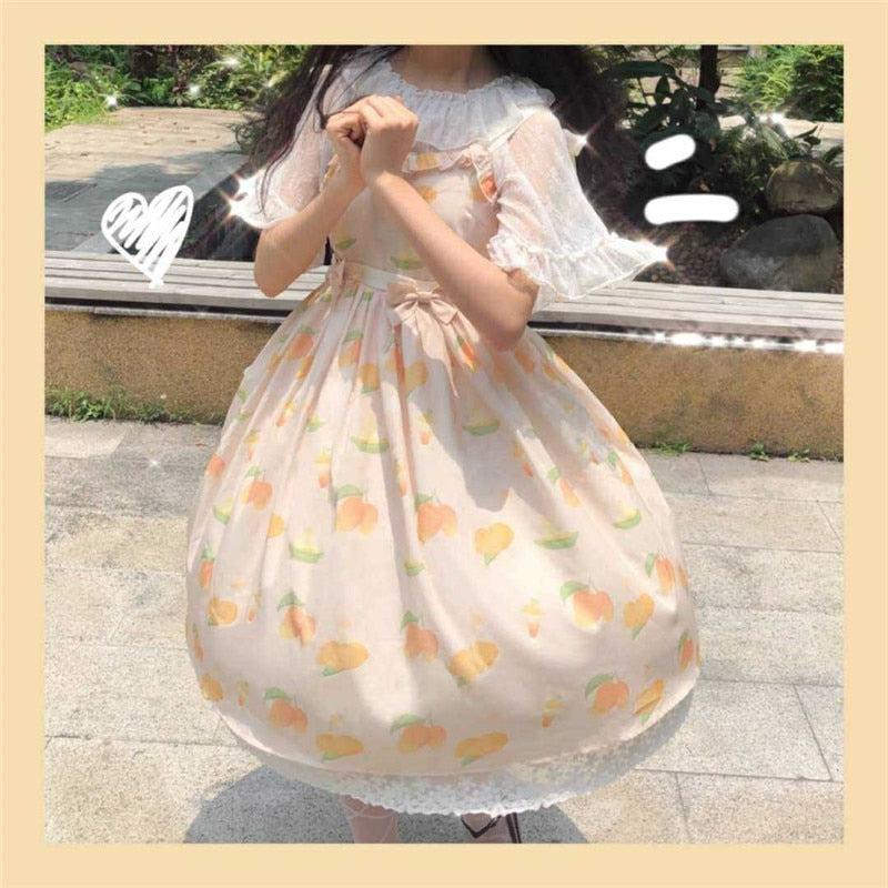 Kawaii Waterfruit JSK Sleeveless Lolita Dress 