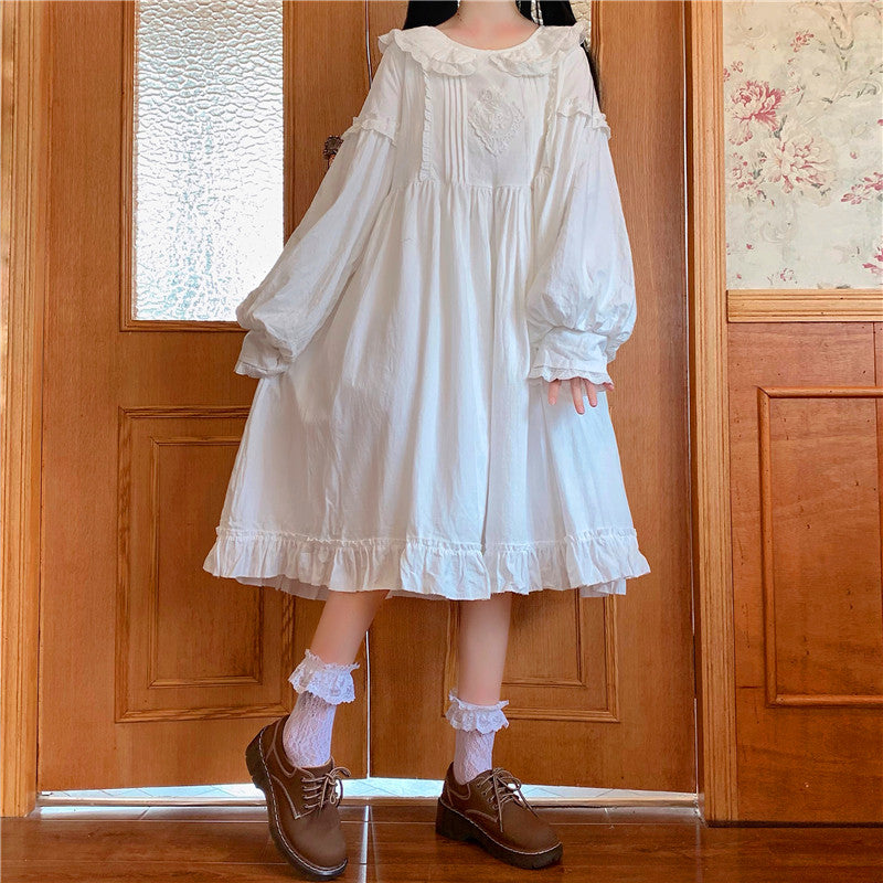 Lala Oversized White Kawaii Lolita Dress 
