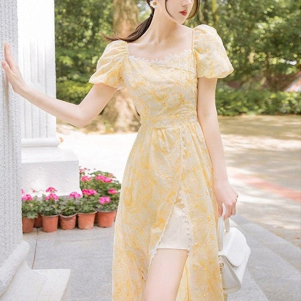 Leeta Embroidered Romantic Vintage-Princess Summer Dress 