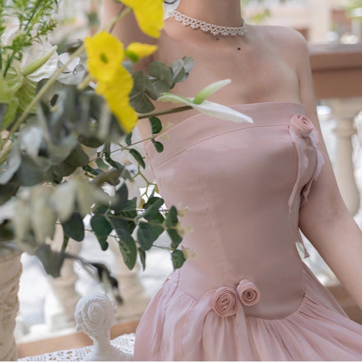 Lila Harmony Blush Pink Fairycore Princess Dress 