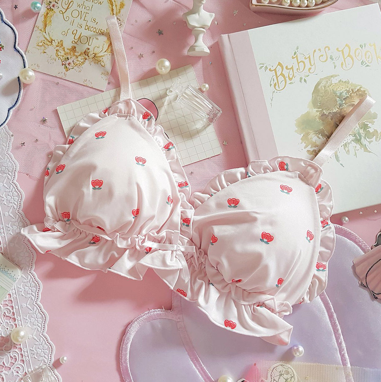 Little Flower Kawaii Girl Lingerie Set