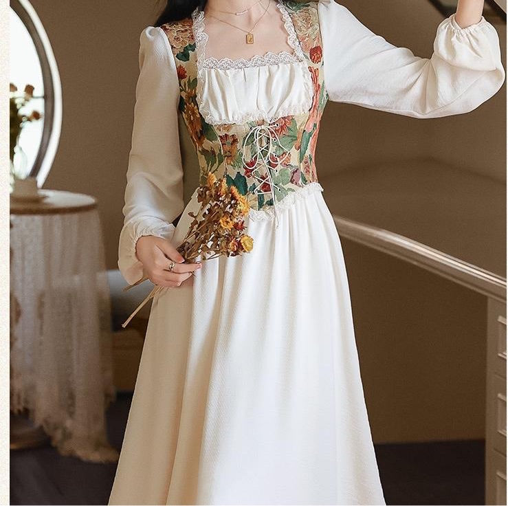 Loretta Candle-Wood Vintage-style Tapestry Dress 