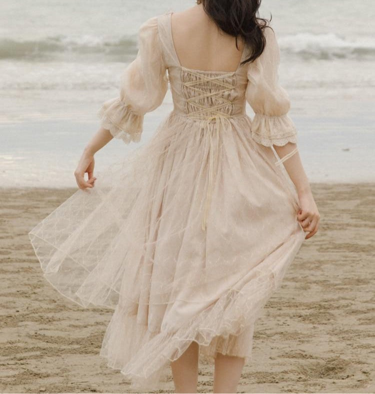 Romantic Royalcore Princess Vintage-style Lace Fairy Dress Fairycore Romantic Royalcore Princess Vintage-style Lace Fairy Dress Fairycore