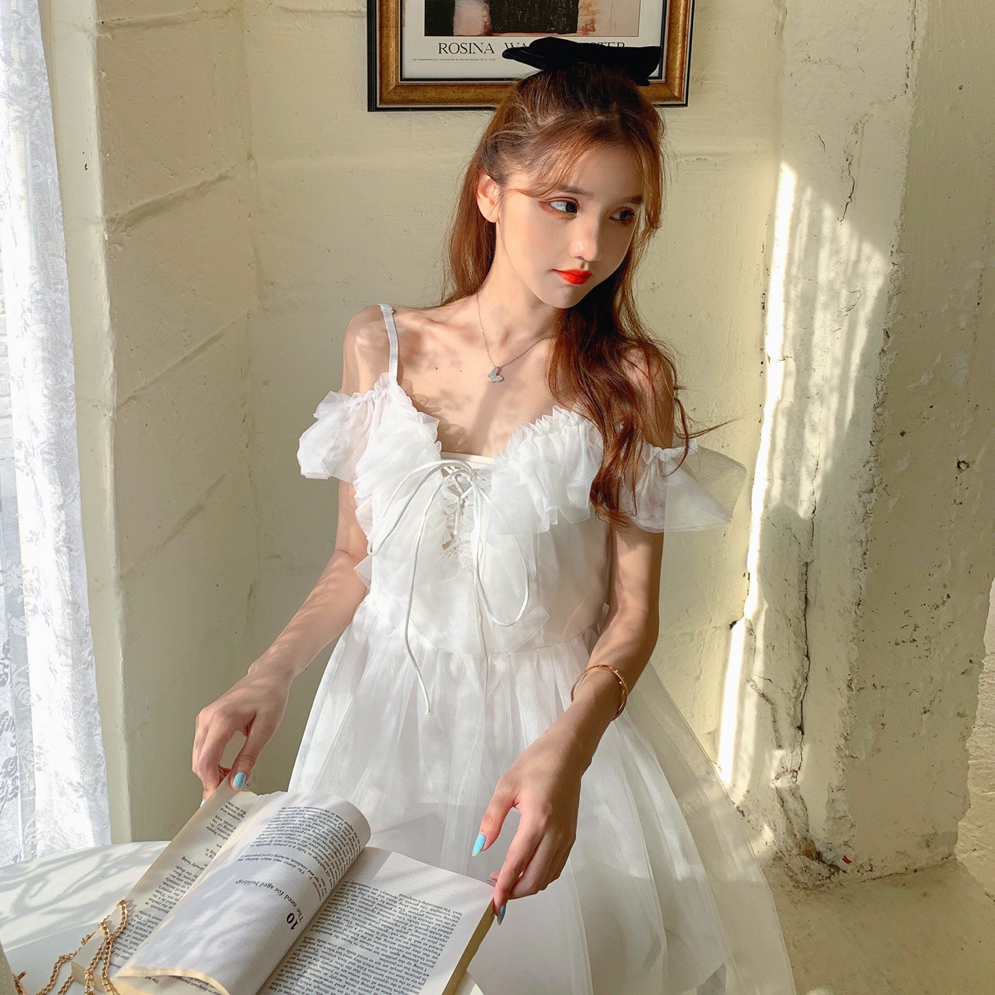 Misty Wish White Tulle Fairy Mini Dress 