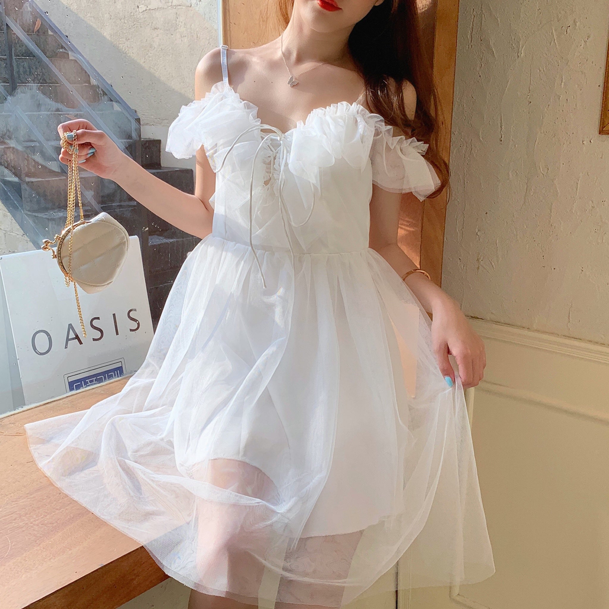 Mini Tulle White Dress -  Canada