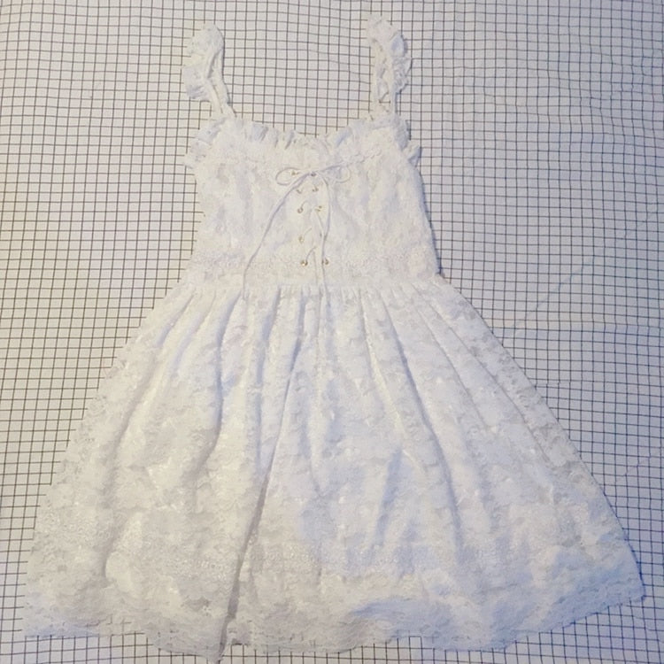 Mistybelle White Lace Nymphet Babydoll Dress 