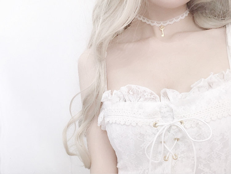 Mistybelle White Lace Nymphet Babydoll Dress 