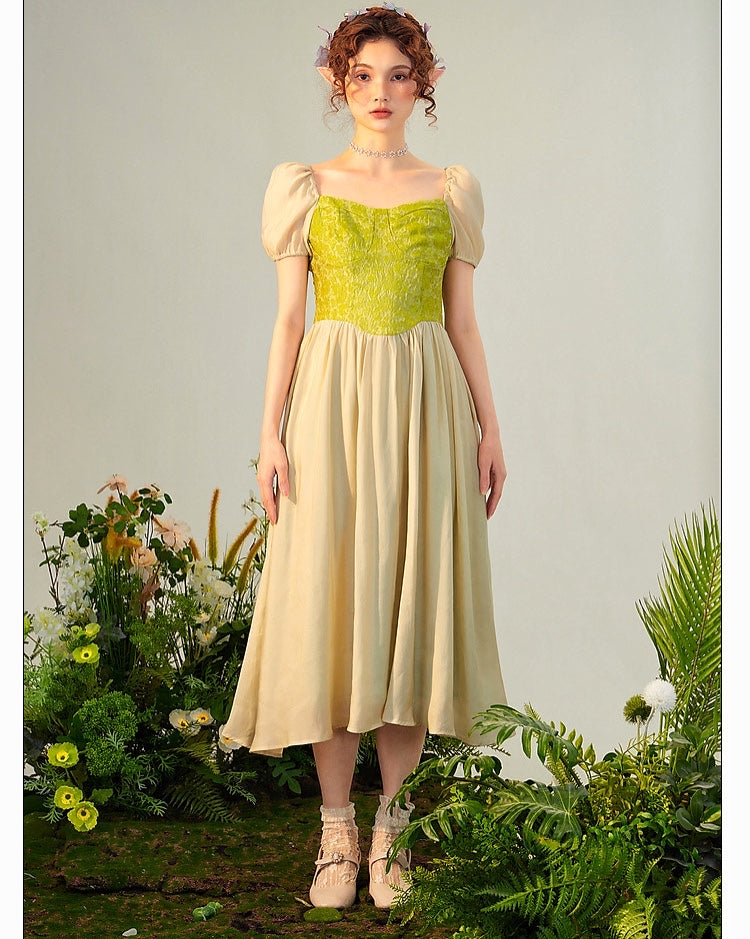 MossGarden Green Witch Forest Fairy Dress 