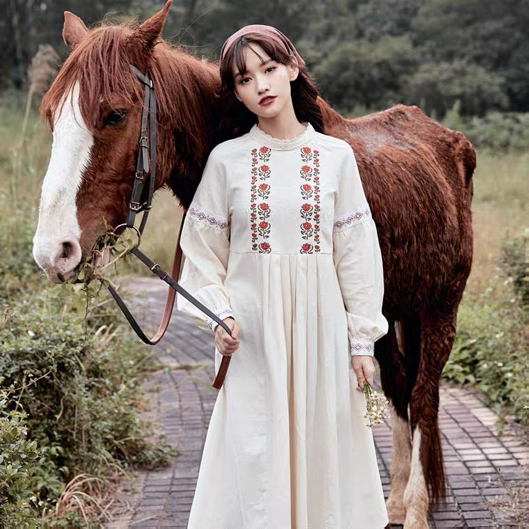 Mountain Traveller Mori Girl Vintage-style Cottagecore Dress 