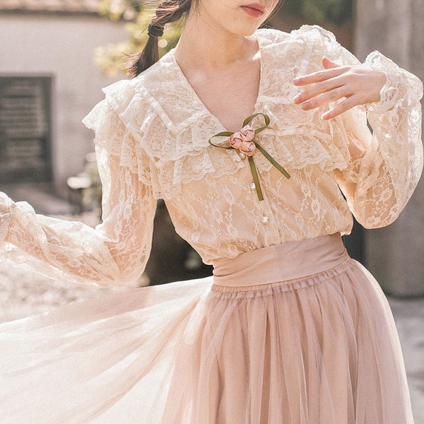 Nymphadora Lace Vintage-style Fairy Dress Set 
