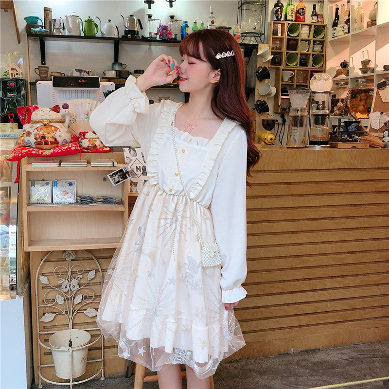 Pegasus Moonshine Embroidered Fairy Lolita Dress 